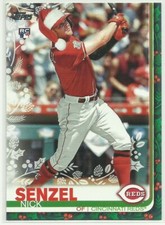 2019 Topps Holiday Walmart #HW125 SP Variation Nick Senzel Santa Hat Rookie