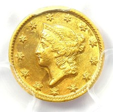 1849-D Liberty Gold Dollar G$1 - Certified PCGS AU Detail - Rare Dahlonega Coin