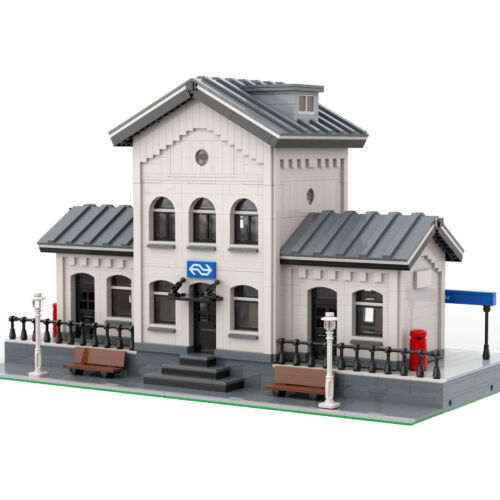 The Vught Train Station with Interior / State Monument 2446 Pieces New - Picture 1 of 5