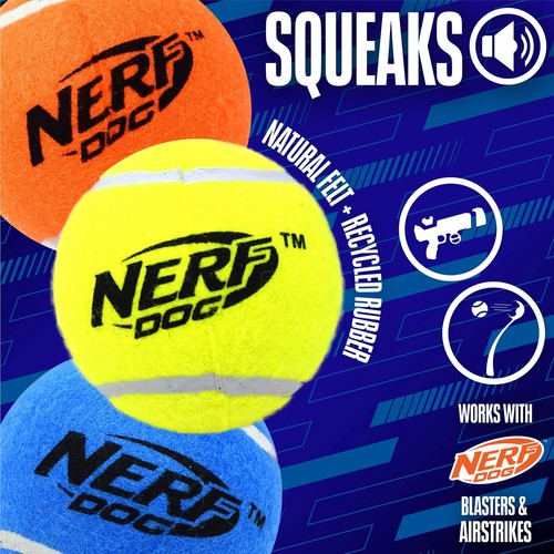 2.5-inch Squeak Tennis Ball Dog Toy, 3-Pack - Picture 2 of 11