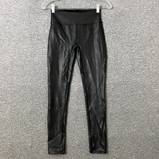 Spanx Women's Size XS Black High Waisted Faux Leather Leggings