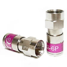 PCT-TRS-6P COAXIAL RG6 Fittings Plenum F connector CMP RATED COAX CONNECTOR 2pc