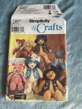 Simplicity #5461- 18-22  Stuffed Bears
