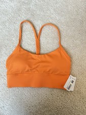 NWT RARE LULULEMON FLOW Y NULU LONGLINE TIGER ORANGE SPORTS ATHLETIC BRA SIZE 4