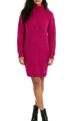 Vestido largo de invierno cuello alto para mujer trenzas - Imagen 1 de 4