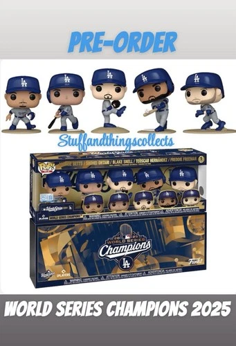 Funko Pop! Los Angeles-Dodgers-World Series Champions-5 Pack Exclusive-MLB-2025-