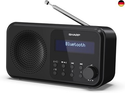 SHARP DR-P420(BK) Tokyo Tragbares Digitalradio ? Bluetooth 5.0, DAB+/FM,