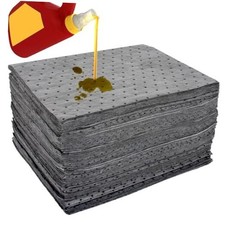 100 PCS Oil Absorbent Pads Weight Dimpled Oil Absorbing Sheets Garage