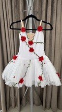 Professional Ballet Tutu White Flowers Ballet Dress For Girls Kids Dance Costume