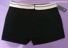 Wild Fable Size 6 Contrast Fold Down Waist Black Tennis Skirt Skorts Shorts
