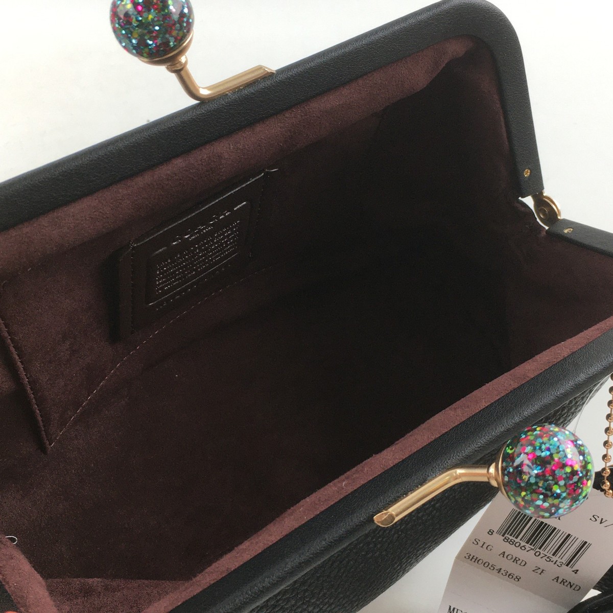 Coach Nora Kisslock Pebble Leather Shoulder Crossbody Women's Bag