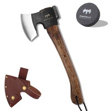 14.4" Hatchet, Camping Axe, Survival Axe with L Black, Silvery