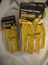 11 PAIR Tillman 1414 Cowhide Leather Protective Construction Roping Work Gloves