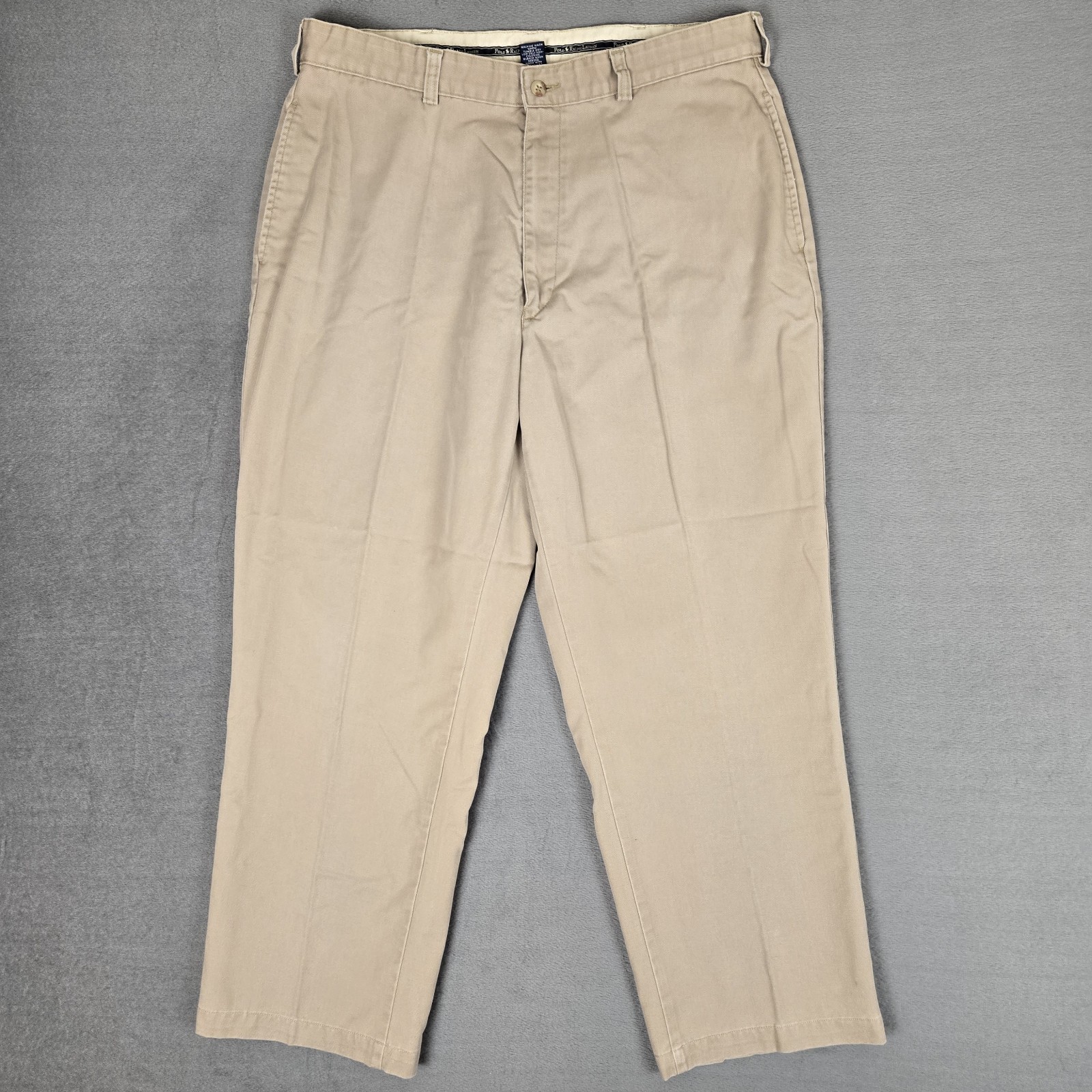 Vintage Polo Ralph Lauren Gordon Pants Mens 36x27 Pleated Kahki Beige Preppy