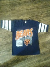 Vintage 1992 Logo 7 Chicago Bears Jersey Silkscreen Logo Made In USA NFL Sz. L