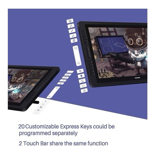 Huion Kamvas 22 Pro Gt-221, Drawing Tablet With Laminated Anti-glare Screen - Foto 5 di 9