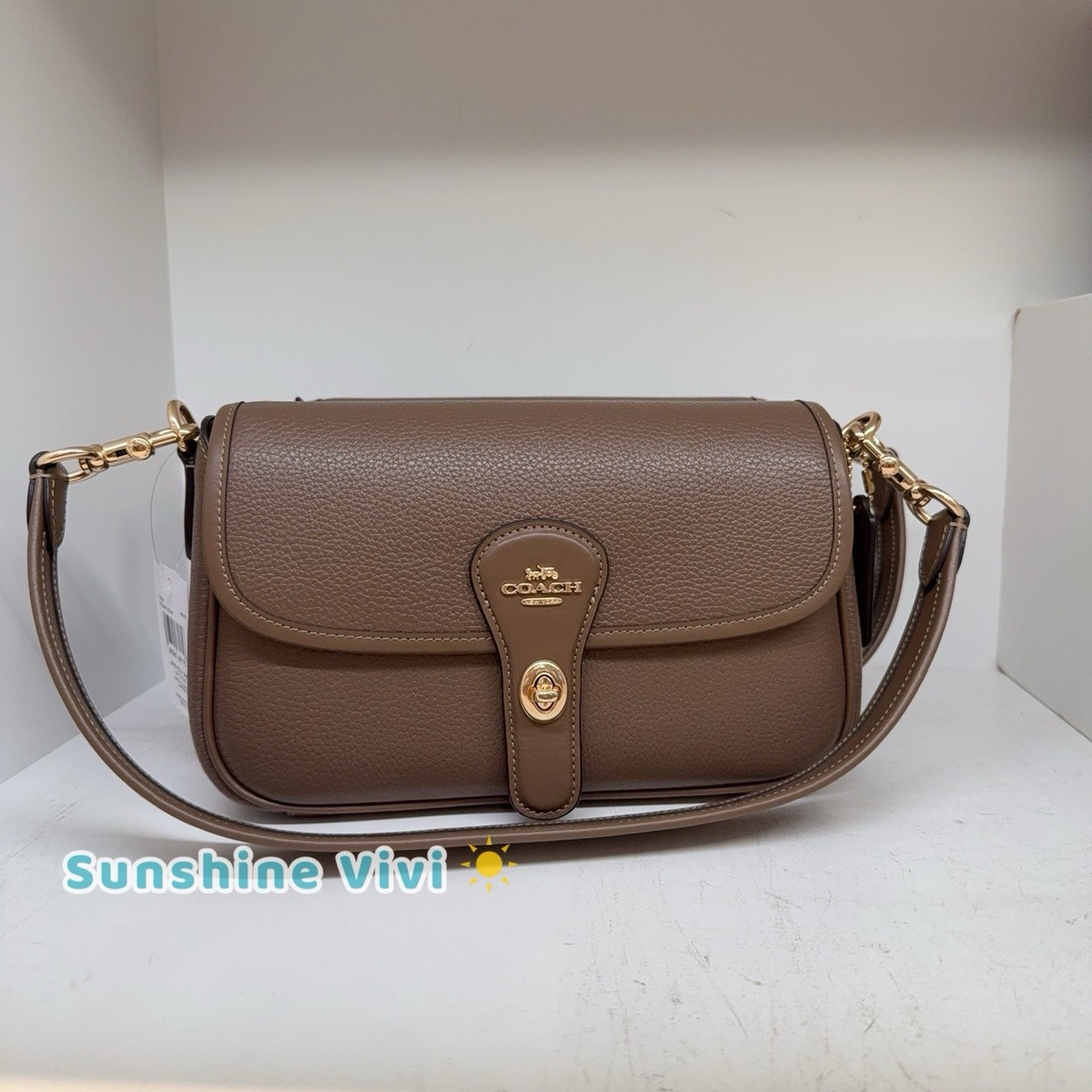 NWT COACH Hadley Shoulder Bag Handbag CY683 Gold/Dark Stone | eBay