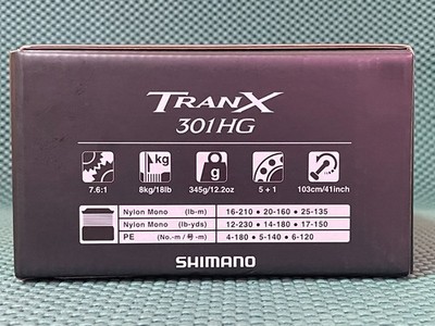 NEW SHIMANO TRANX 301 HG B Left Handle Baitcasting Reel 7.6:1