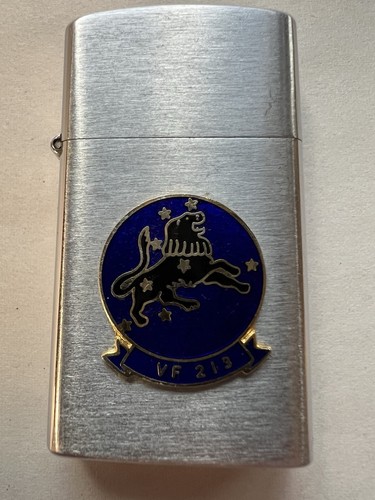 US Navy VF-213 Black Lions Fighter Squadron Konwal Tall Lighter! Mint!
