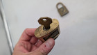 LOT 2 SLAYMAKER BRASS LOCKS - ONE WITH KEY THAT WORKS — photo 5