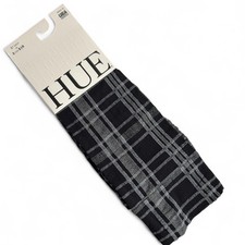Hue Black Gray Plaid Knee Hi Womens One Size Fits Most