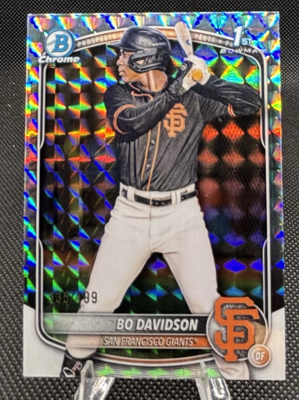 Bo Davidson 2025 Bowman Chrome 1st Geometric Refractor /499 SF Giants