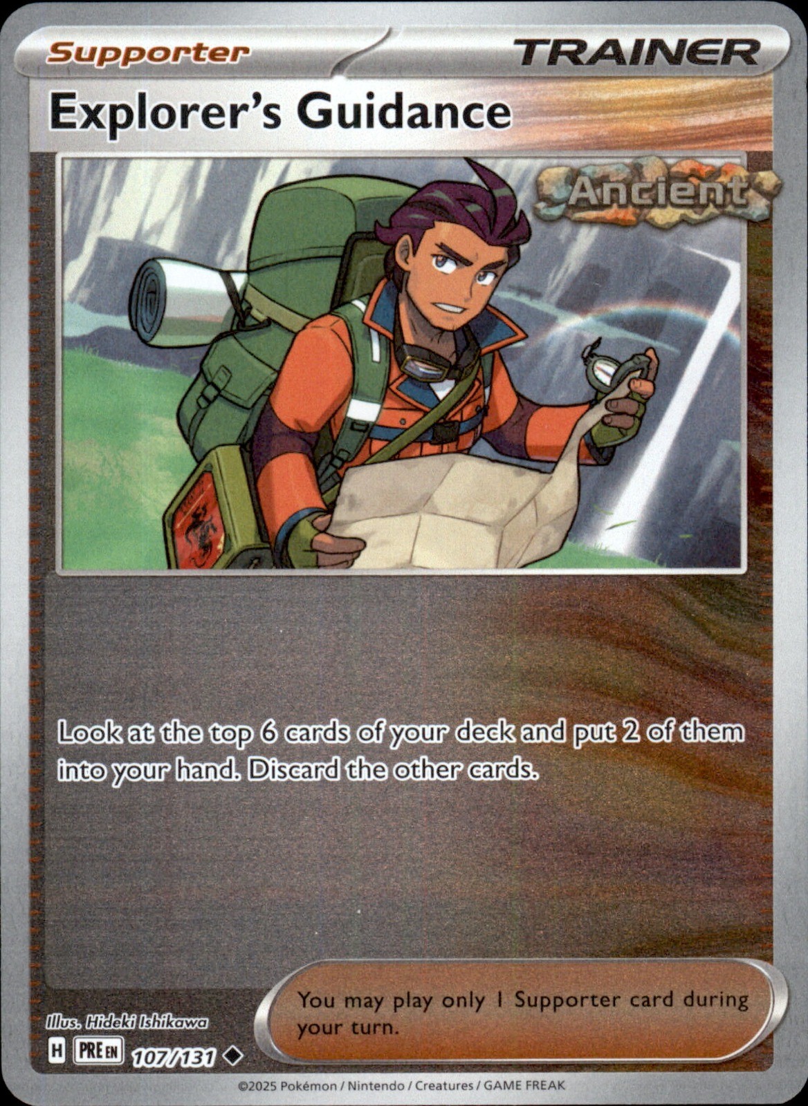 Explorer's Guidance 107/131 Reverse Holo - Pokemon SV: Prismatic Evolutions - NM