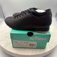 NWT So Danca TA04 Tap Shoes Kids 13S Black Lace Up SD Tech Taps