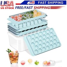 Hágalo usted mismo Cubo de Hielo Redondo Fabricante de Bolas Bandeja PP Silicona Esfera Molde Bar Whisky Cócteles