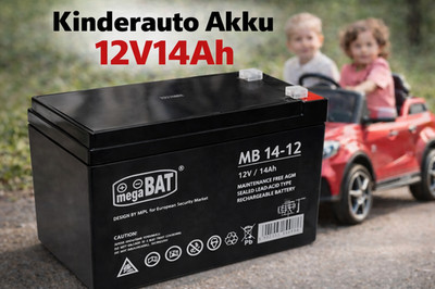 KAAN  megaBAT | 12V 14Ah AGM Gel Akku Wartungsfrei für Kinderautos Biks Quads