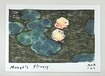 Rare Anastasia Inciardi ''Monet's Flowers''  Mini Print