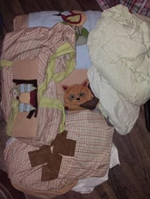 6pc Lambs & Ivy ENCHANTED FOREST CRIB SET VINTAGE