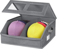Hat Storage Organizer for Baseball Caps, Holds 24 Caps, Stackable Dustproof Box