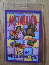 Metallica Backstage Pass Poor RE Touring Me violet stratifié original