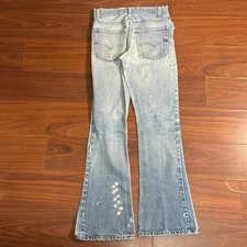 Vintage 70s Levi's 646 Blue Bell Bottom Jeans Size Mens 27 x 31