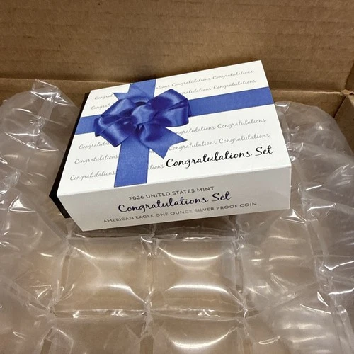 2026 Congratulations Set American Eagle (P) 1oz Silver Proof Coin In Hand