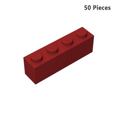 3010 Brick 1X4 Dark Red Bricks 50 PCS Bricks, Pieces & Parts 100% Compatible