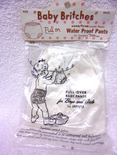 NOS 1950s Jayvee Goodyear Diaper Pants Large White Style 500