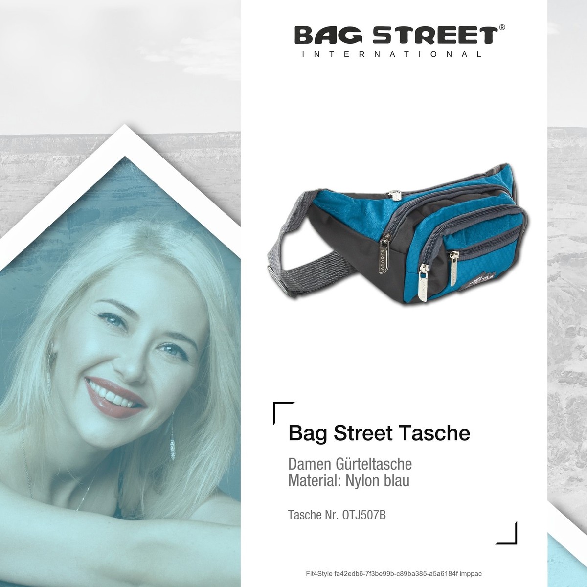 Borsa Street Nylon Donne Uomini Bum Bag Cintura Borsa Rosa - Foto 7