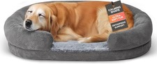 Orthopedic Dog Bed for Medium Dogs, 35" Oval Couch Bed with Sides and Soft Eg...