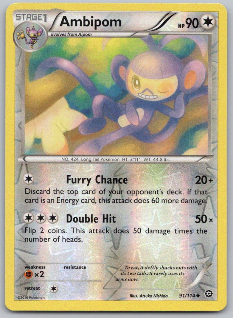 Ambipom 91/114 Reverse Holo Steam Siege STS LP