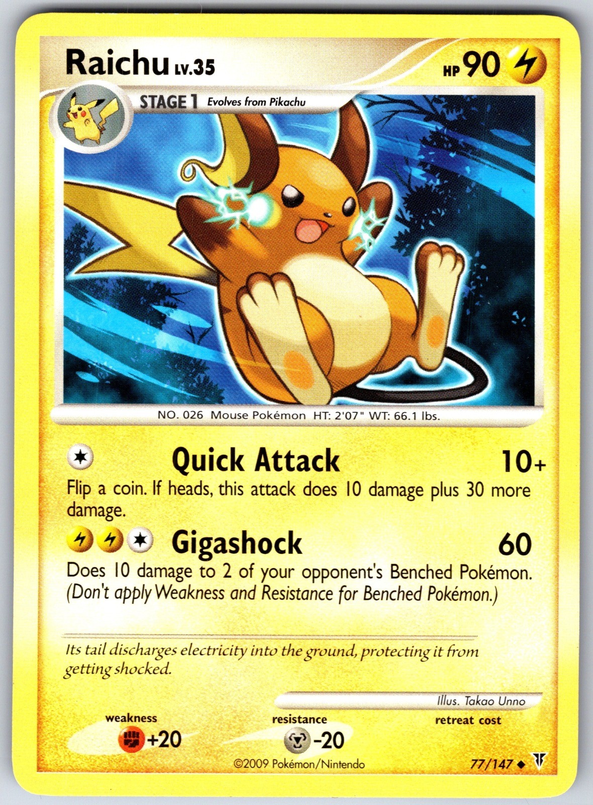 Raichu Uncommon Supreme Victors 77 LP