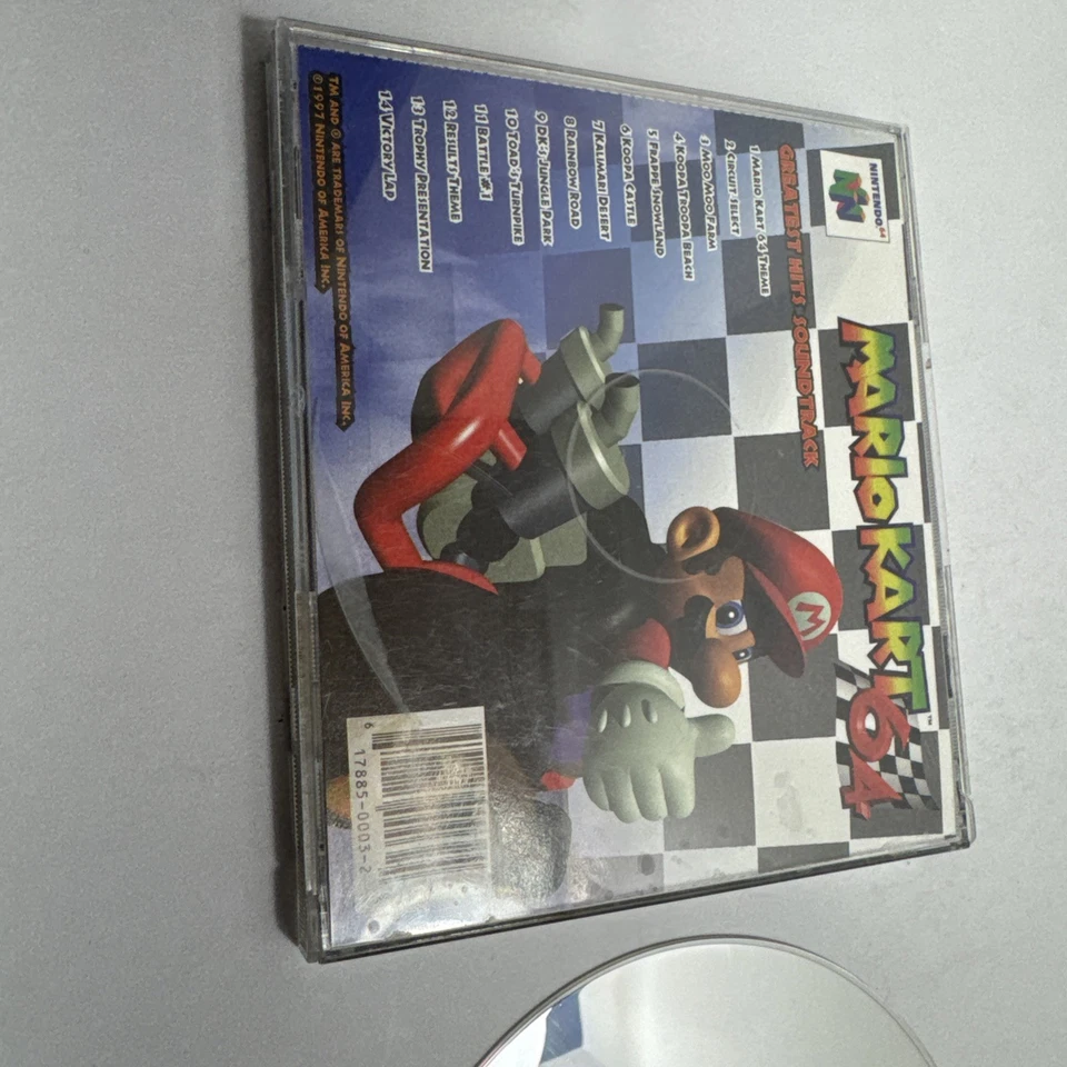Nintendo Mario Kart 64 Greatest Hits Soundtrack Music CD 1997 Cib🧼 - Image 3 of 4