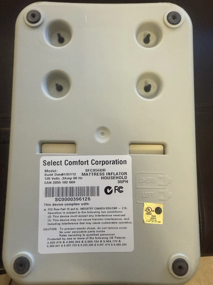 Bomba doble manguera Sleep Number Select Comfort SFCS03DR con control remoto inalámbrico Foto 3 de 4