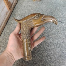 Brass Eagle Head Statue Walking Stick Cane Handle Collections HUI00388
