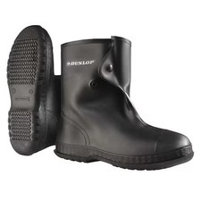 Dunlop 8602000 Overboot, Mid-Calf, Cleated Sole, Button Tab Closure, Pvc Upper,