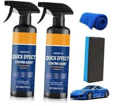 Car Quick Coating Spray, 2-Pack, Advanced Paint Protection, Vehicle Detailing 