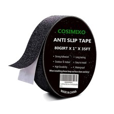 COSIMIXO 1" x 35Ft Heavy Duty Anti Slip Tape,Best 80grit Friction,Grip,Abrasive