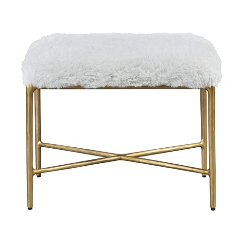 Uttermost Charmed Sheepskin Small Bench - Picture 1 of 3