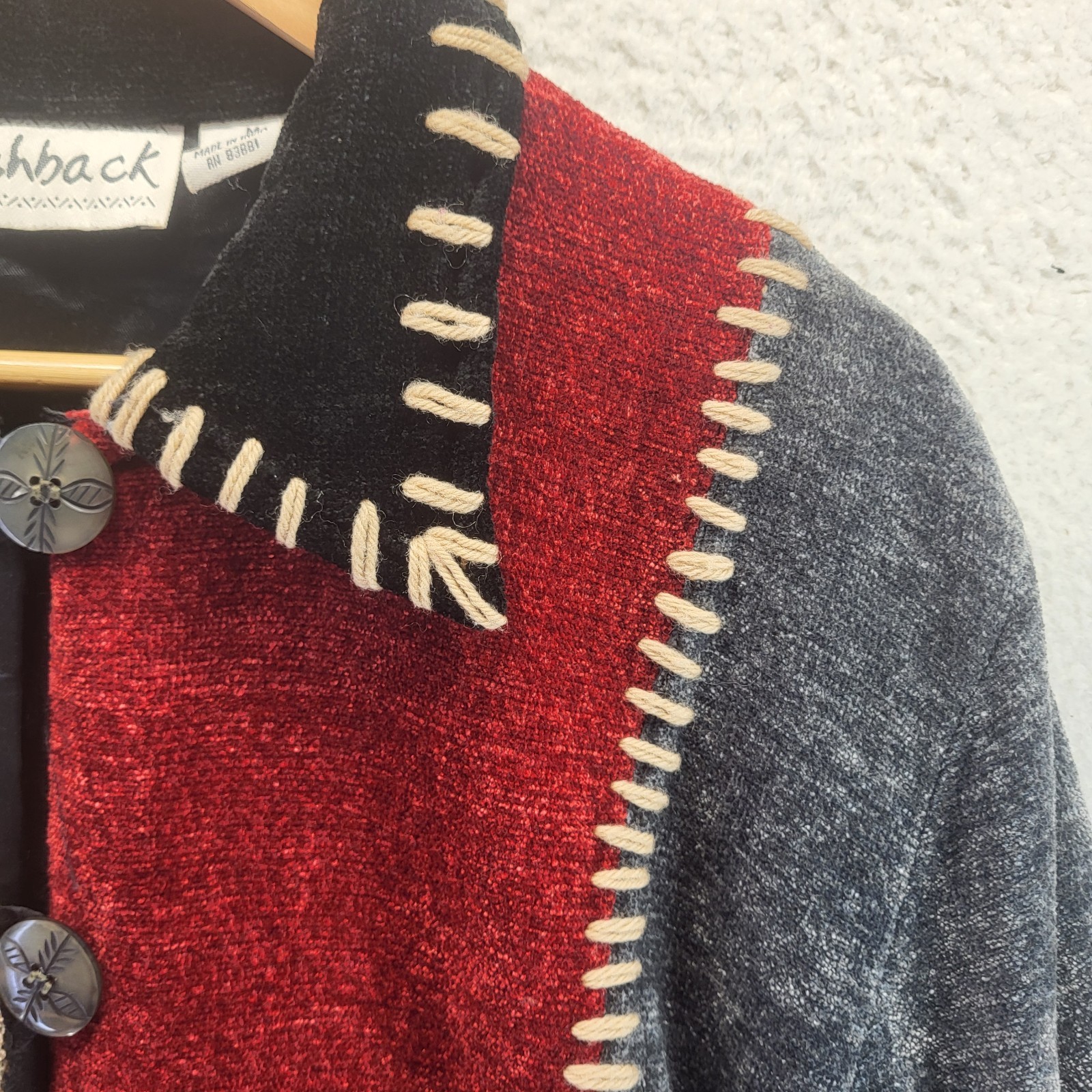 Vintage Flashblack Patchwork Jacket Womens Medium… - image 3